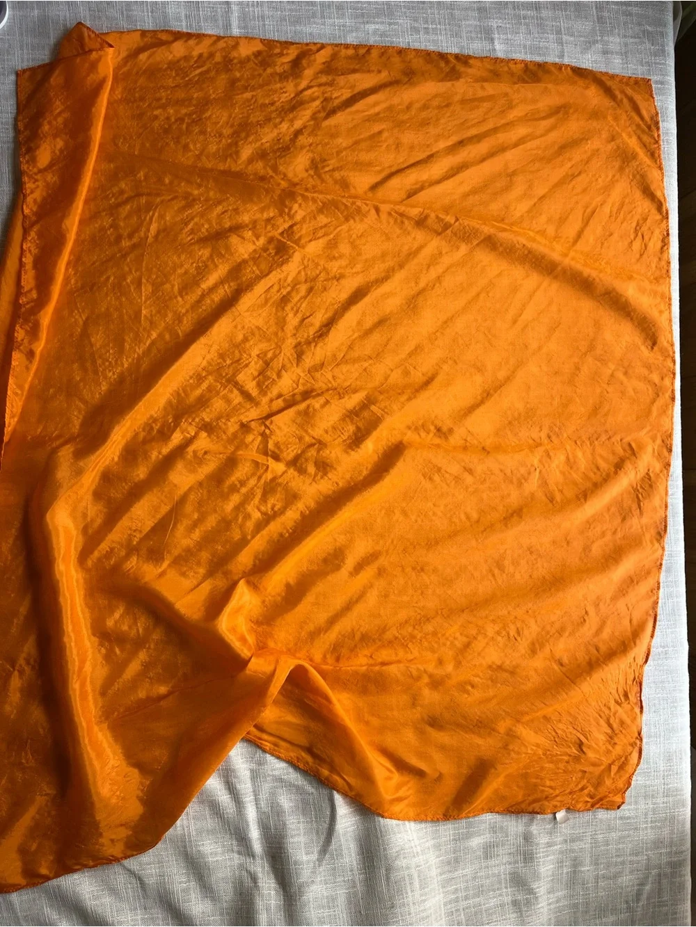 Pure Silk Orange Scarf